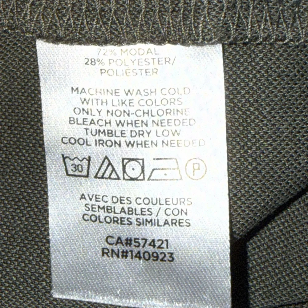 Lou & Grey Olive Gray Modal Blend Button Front Midi Dress Tie Waist Size Small - Picture 8 of 8